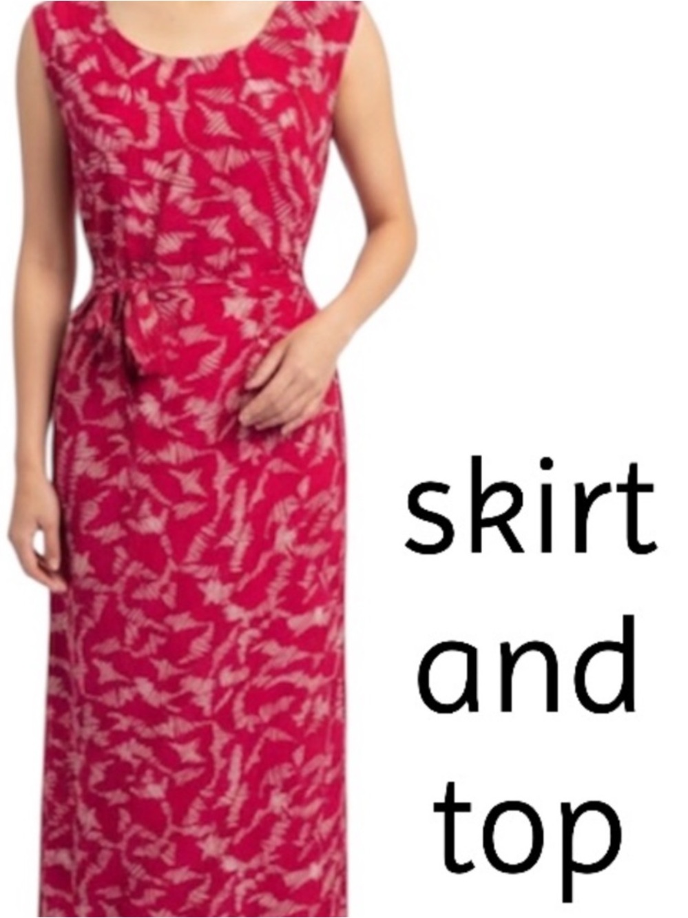 2 piece Maxi wrap skirt matching top NWOT